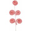 Clayre & Eef Bielo-červený vianočný zápich lízanky Lollipop - 15*1*57 cm - Clayre & Eef
