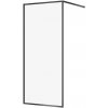 CERSANIT - Sprchovací kút WALK-IN LARGA ČIERNE 90X200 TRANSPARENT SKLO S932-138