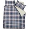Modré/béžové obliečky na dvojlôžko s baránkom 200x200 cm Cosy Sherpa Check – Catherine Lansfield