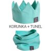 SAY YES SET čelenka korunka a tunel - mint
