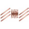 Párty konfety Sada 6 ks, 60 cm, metalické růžovo zlaté / rose gold srdce svatba 8595596318445