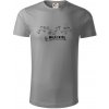 Profil kopca - Malá Fatra - Tričko z organickej bavlny - 2XL ( Starostrieborná )