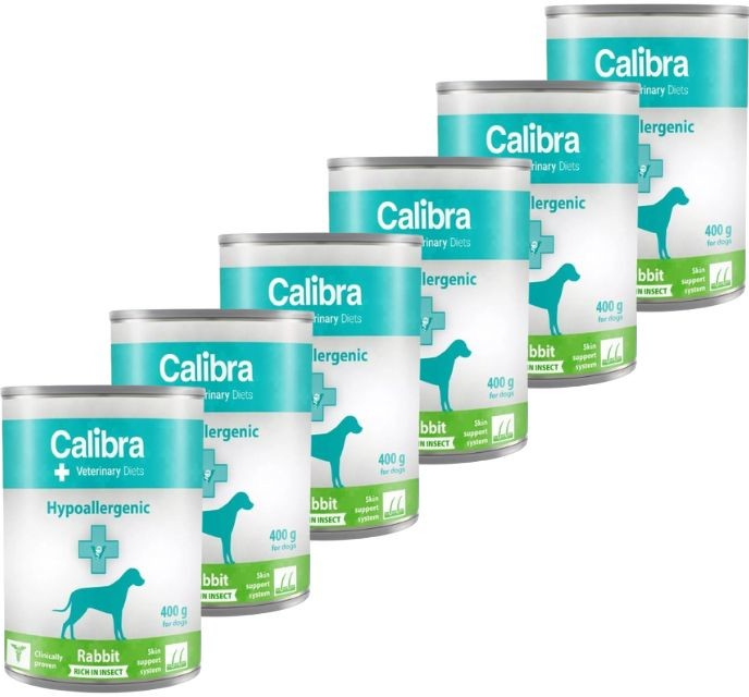 Calibra VD Dog Hypoallergenic Rabit & Insect 6 x 400 g