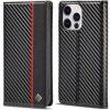 IMEEKE 47901 IMEEKE CARBON Peňaženkový kryt Apple iPhone 14 Pro Max čierny