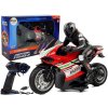 LEAN TOYS Športová motorka na diaľkové ovládanie 2,4G 1:10 červená RTR