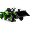 LeanCars Elektrický traktor s lyžicou BW-X002A- zelený- 2x45W - BATÉRIA - 12V4,5Ah - 2026