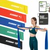 Posilňovacia guma KUDDA sada 5 ks, viacfarebná, 2 m 15 cm, odpor 1-40 kg