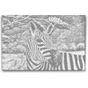 Vymalujsisam.sk Bodkovanie - Voľne žijúca zebra Farba: Zelená, Veľkosť: 40x60cm, Rám: Bez rámu, iba zrolované plátno