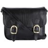 TALIANSKE Dámska kožená kabelka crossbody Talianska čierna Melania Vera Pelle