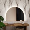 Baltica Design Tiny Border Semi Round zrkadlo 80x40 cm s osvetlením zlatá 5904107925783
