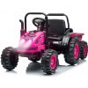 Elektrický traktor s prívesom MILLY MALLY Farmer – ružový