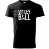 Volleyball nápis - Tričko extra veľké (5-8XL) - 5XL ( Čierna )