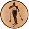 Bežecké lyžovanie: Hliníkový emblém na trofej Ø25mm bronzová