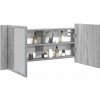 vidaXL LED kúpeľňová zrkadlová skrinka sivá sonoma 100x12x45 cm 834960
