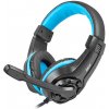 FURY Wildcat Sluchátka s mikrofonem Kabel Přes hlavu Hraní Černá, Modrá