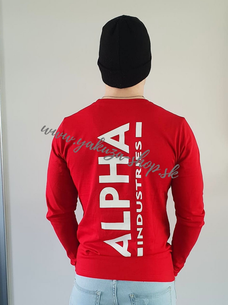 Alpha Industries Back Print Heavy LS pánske tričko s dlhým rukávom speed  red červené od 35,92 € - Heureka.sk