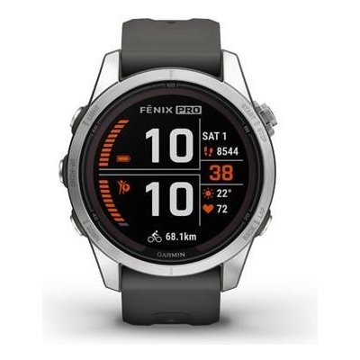 Garmin Fenix 7S Pro Solar, Silver Stainless Steel, Graphite Band 010-02776-01 - prémiové multišportové GPS hodinky