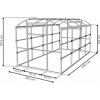 Polykarbonátový skleník GERA 2,5m profil 40x20mm Dĺžka: 8 metrov, POLYKARBONÁT: 6 mm