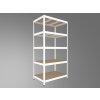 Biedrax Kovový regál 50 x 90 x 180 cm, biely, 5 políc MDF, 300 kg na policu