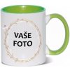 HRNČEK S FOTKOU FAREBNÝ RÁMIK HOLUBICE 350 ML FOTOpošta Farba: ZELENÝ