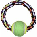 Trixie Bavlnený povraz v tvare kruhu s tenisovou loptičkou - 18cm