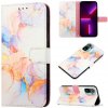 Peňaženkové kožené puzdro Marble Flip na Xiaomi Redmi Note 10/10S - Galaxy Marble White