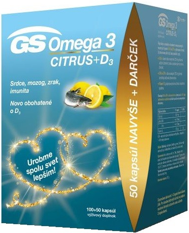 GS Omega 3 Citrus 100 + 50 kapsúl od 9,7 € - Heureka.sk