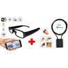 SET - WiFi spy okuliare s FULL HD kamerou LIVE prenos + SPY slúchadlo