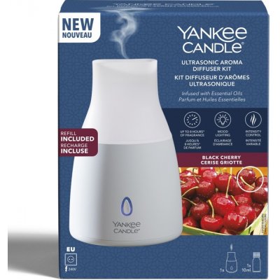 Yankee Candle Ultrasonic Aroma difuzér + náplň Black Cherry 15 ml