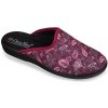 Dámske kvietkované bordové papuče MJARTAN ADELE