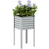 vidaXL Záhradný kvetináč 45x45x88 cm, pozinkovaná oceľ
