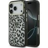 GUESS kryt pre iPhone 17 Pro compatible with MagSafe (PC TPU W/ Leopard Glitter) black
