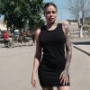 Yakuza dámske šaty Grounded Bodycon Kleid GKB 24105 black