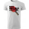 Ping Pongová legenda - Klasické pánske tričko vyššej gramáže - 4XL ( Biela )