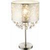 GLOBO 15188T3 AMY I stolná lampa s akrylovými krištáľmi D320mm 1xE27 matný nikel, strieborná