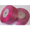 Anjelské stuhy Brokátová stuha 38mm cyklamenová so strieborným brokátom Cena za: balení