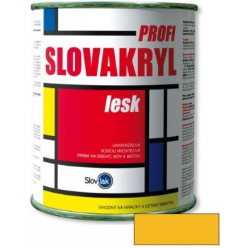 Slovakryl Profi LESK Univerzálna vodou riediteľná farba ŽLTÁ 0,75KG od 9,09  € - Heureka.sk