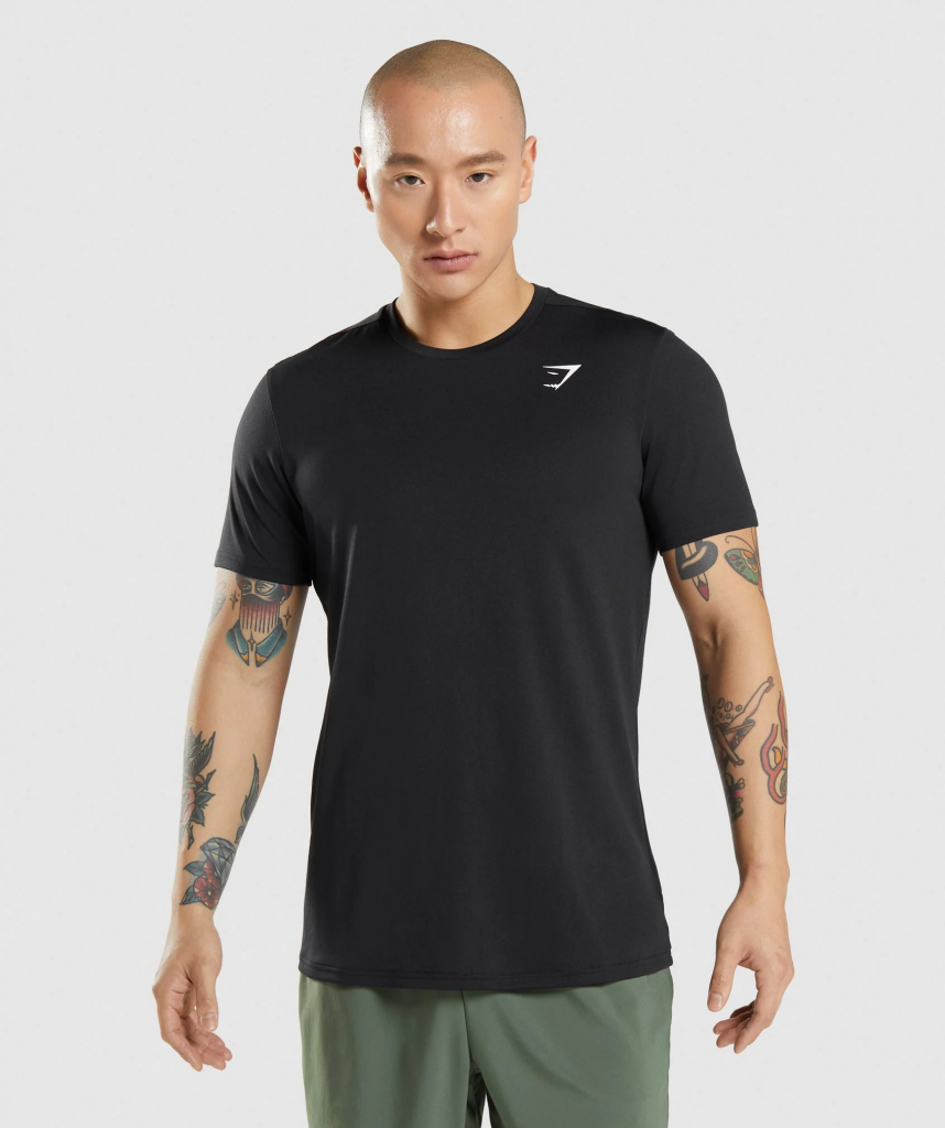 Gymshark pánske tričko Arrival SS T-Shirt 3472 čierne