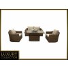 DEOKORK Ratanová modulová zostava BORNEO LUXURY pre 4 osoby (hnedá)