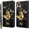 Peňaženkové 3D puzdro na Honor 50 - Golden Swallow Butterfly