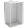 MEXEN/S - Lunar-F L sprchovací kút skladacie dvere pravá 100 x 80, transparent, zlato 836L-100-080-50-00-P