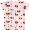 Detské bambusové tričko s krátkym rukávom Pink Cool Cats Geggamoja Veľkosť: 86/92