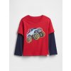 GAP Baby tričko s potlačou Červená 5YRS Červená Červená