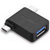 Ugreen adaptér OTG USB USB 3.2 Gen 1 (5 Gbps) - USB typu C / micro USB černý (30453)