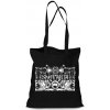 Plátená EKOlogická taška ľudový ornament - dlhá rúčka Čierna