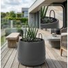 Lamela Mrazuvzdorný plastový kvetináč KOMA 420 mm tmavo sivý