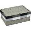 Vingo Úložný box s vekom sivý 53x33 cm v. 19 cm