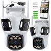 TROJNÁSOBNÁ KAMERA WIFI IP SMART VONKAJŠIA ROTAČNÁ UHD 8MP ZOOM ICSEE 3v1