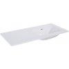 Lotosan MAYLA nábytkové umývadlo asymetrické, pravé 100 cm 100,8 x 1,8 x 46 cm biela LK6035