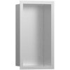 Hansgrohe XtraStoris Individuálna zapustená polica 30x15x10 cm, brúsená nerezová oceľ 56094800